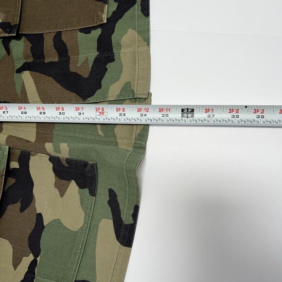 Vintage US Army Jacket Mens Large Long Camo BDU 85th Infantry US Flag Patch 90s - Picture 8 of 10